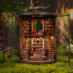 Circular archive of knowledge | Wisdom rings book repository kit