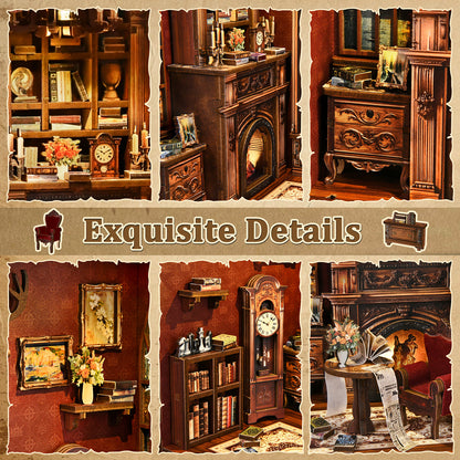 Reading room miniature | Twilight library kit