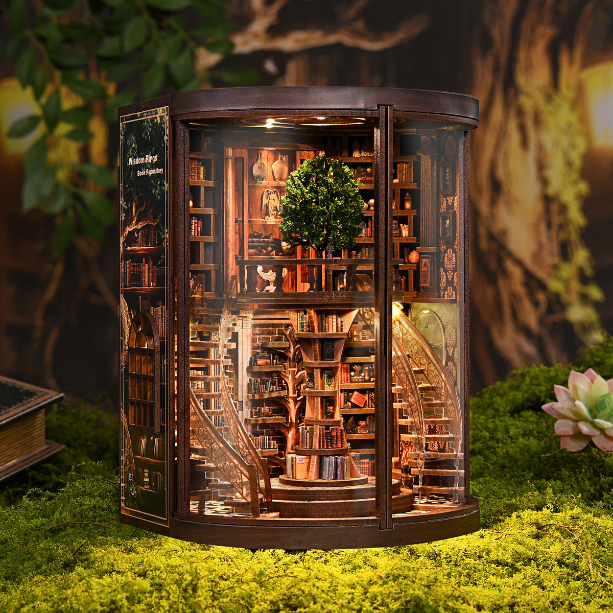 Circular archive of knowledge | Wisdom rings book repository kit