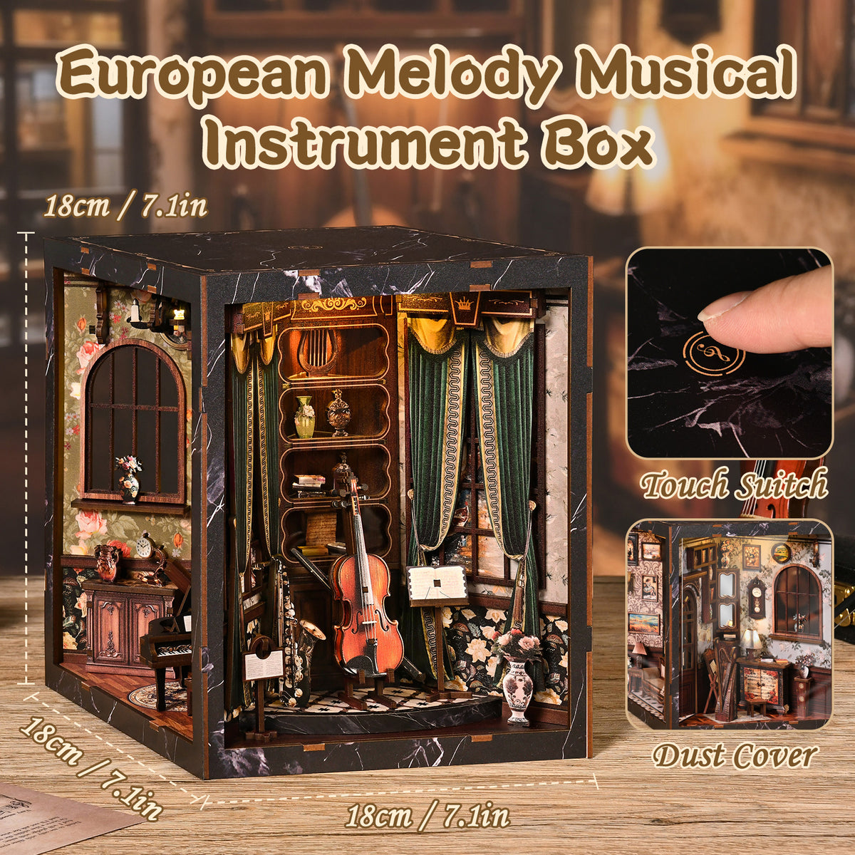 Violin maker's den | European melody musical instrument box kit