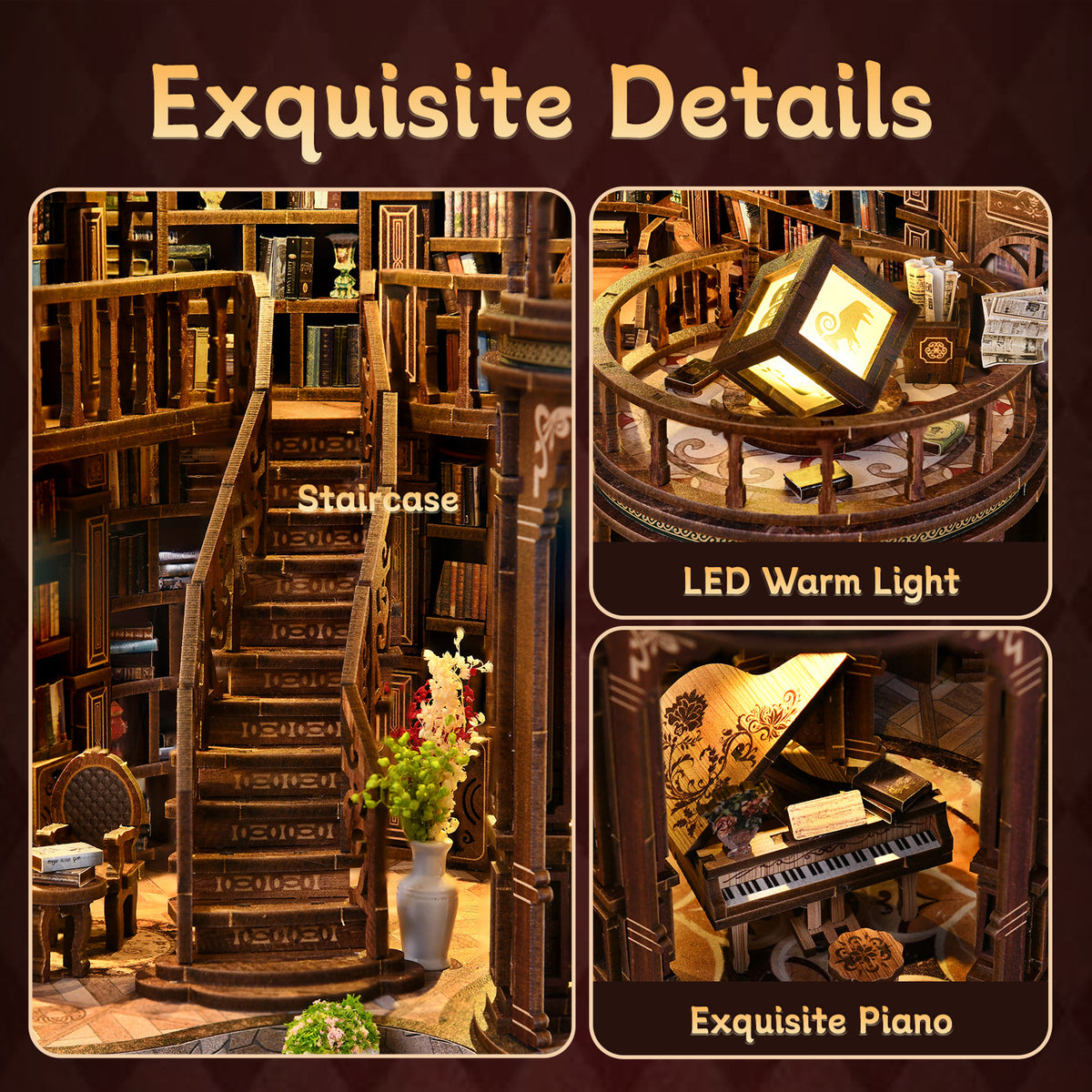 Grand library centerpiece | Dreamy book hall kit