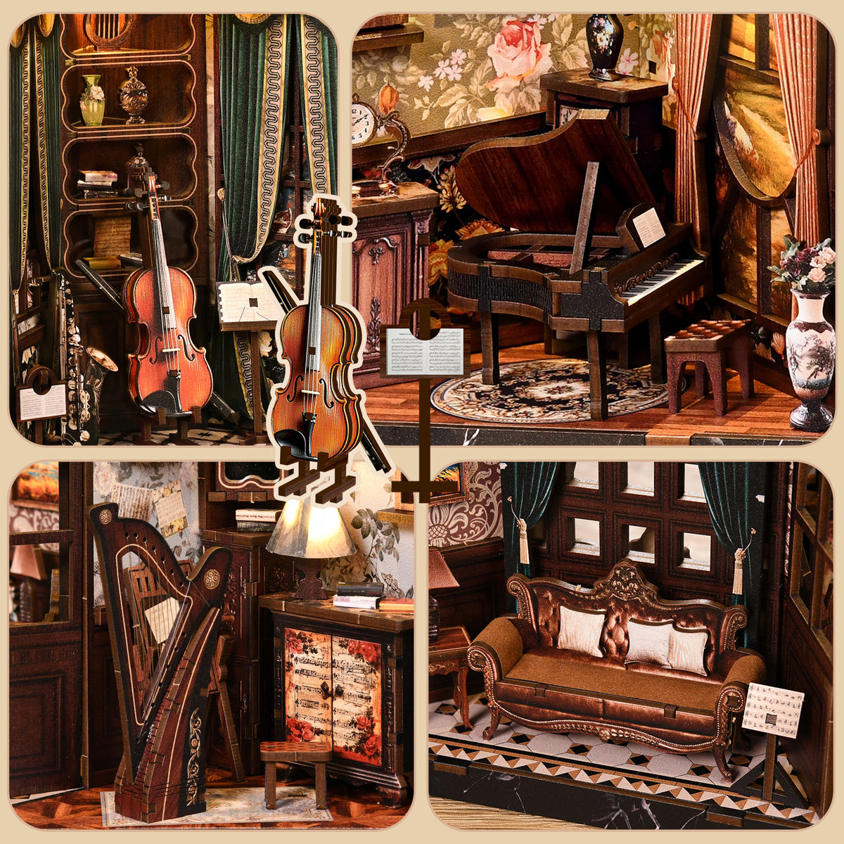 Violin maker's den | European melody musical instrument box kit