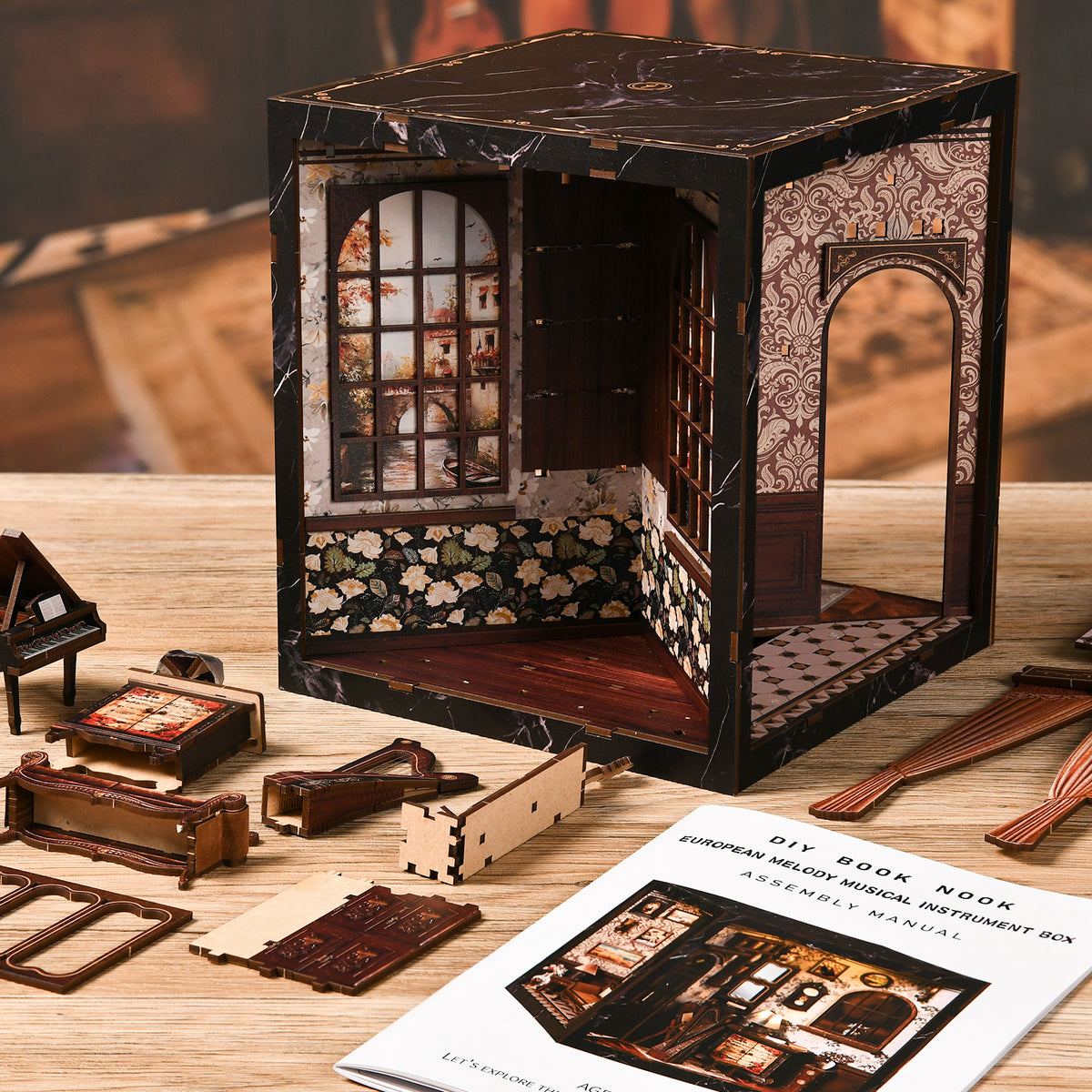 Violin maker's den | European melody musical instrument box kit