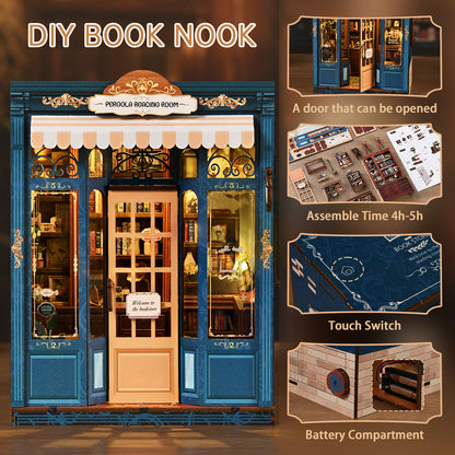 Vine-covered garden nook | Pergola reading room kit