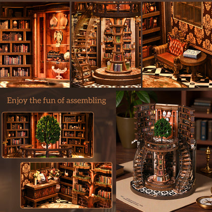 Circular archive of knowledge | Wisdom rings book repository kit