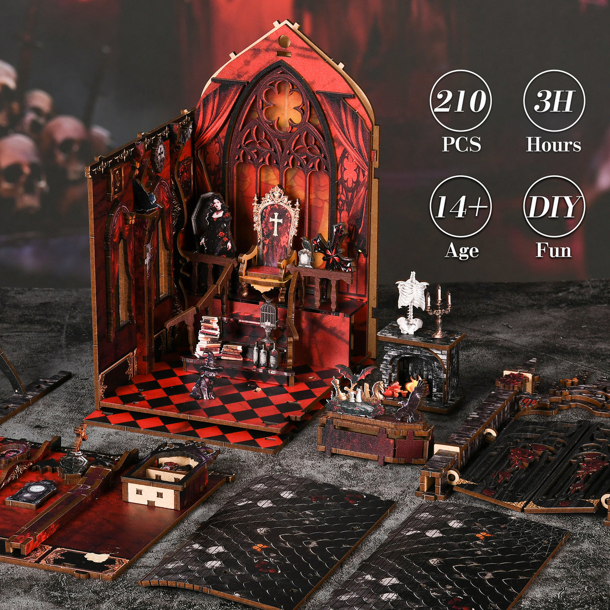 Gothic fortress ruin | Dark castle kit